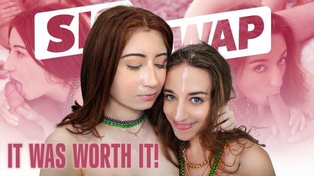 [SisSwap] Ava Davis And Venice Rose Mardi Gras Swap (2023.03.12)